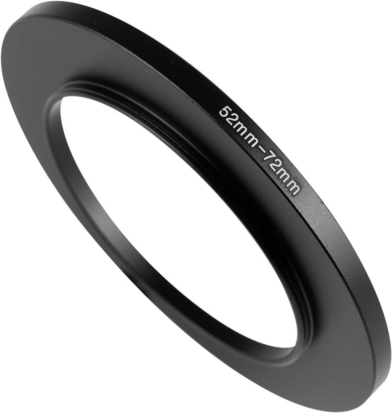JOYTOLIN 52-72mm Metal Step-Up Ring Adapter Compatible with Mirrorless Cameras DSLR Lens, UV CPL ND Filter Thread Converter, Black - Image 1